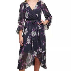 DKNY  Floral Print Midi